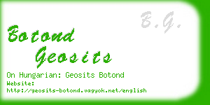 botond geosits business card
